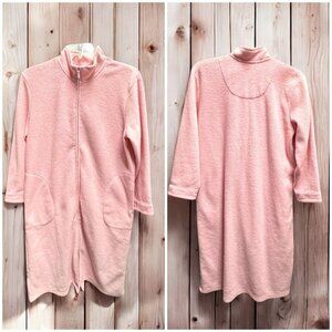 Appleseed's Pink Zip-Up Fleece Robe With Pockets